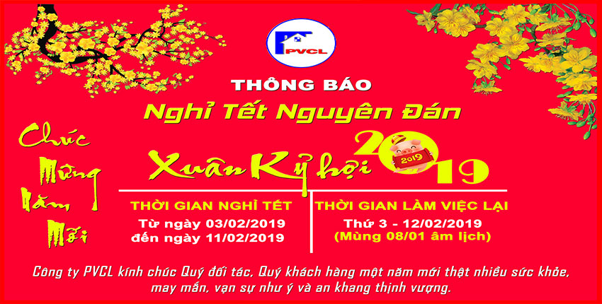<span style="color:red;"><strong>THÔNG BÁO</strong></span> nghỉ tết Âm lịch Kỷ Hợi 2019